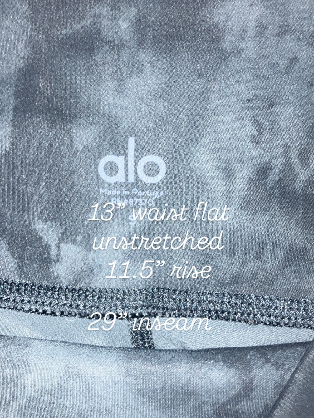 ALO Yoga High-Waist Marble-Effect Leggings - Charcoal Blue - Picture 4 of 10